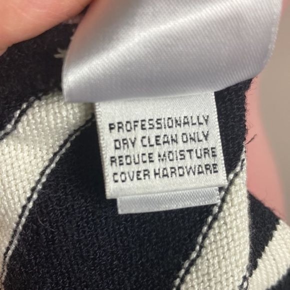 St. John Sport by Marie Gray Black Striped Polo Sweater - Picture 10 of 11